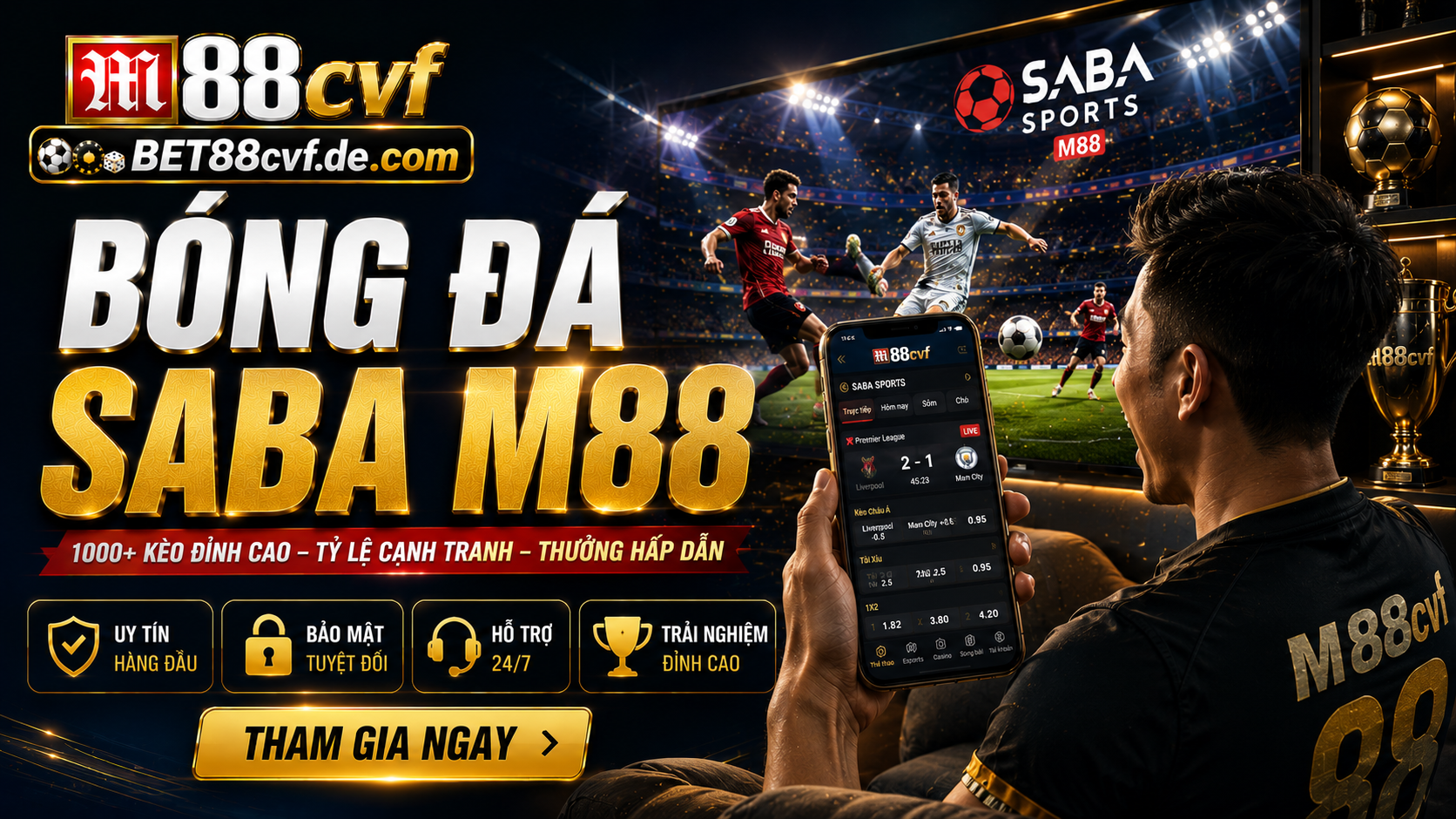 Danh gia trai nghiem nguoi dung tai bong da SABA M88
