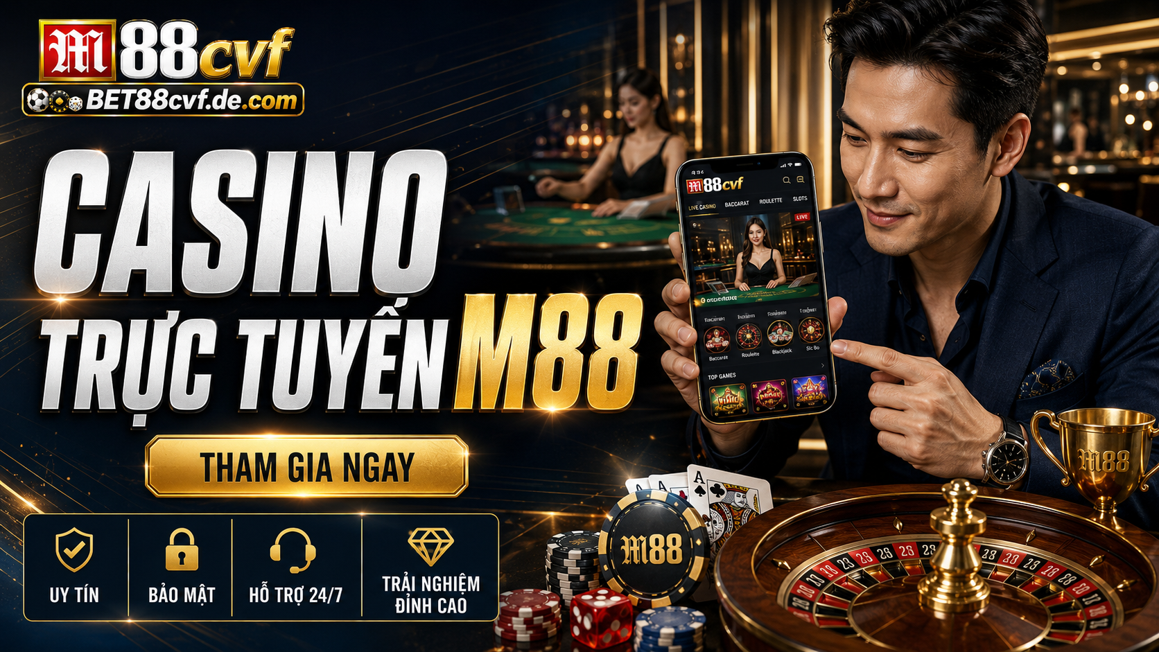 Ưu điểm nổi bật tạo nên sức hút của Casino trực tuyến M88 Uu diem noi bat tao nen suc hut cua Casino truc tuyen M88
