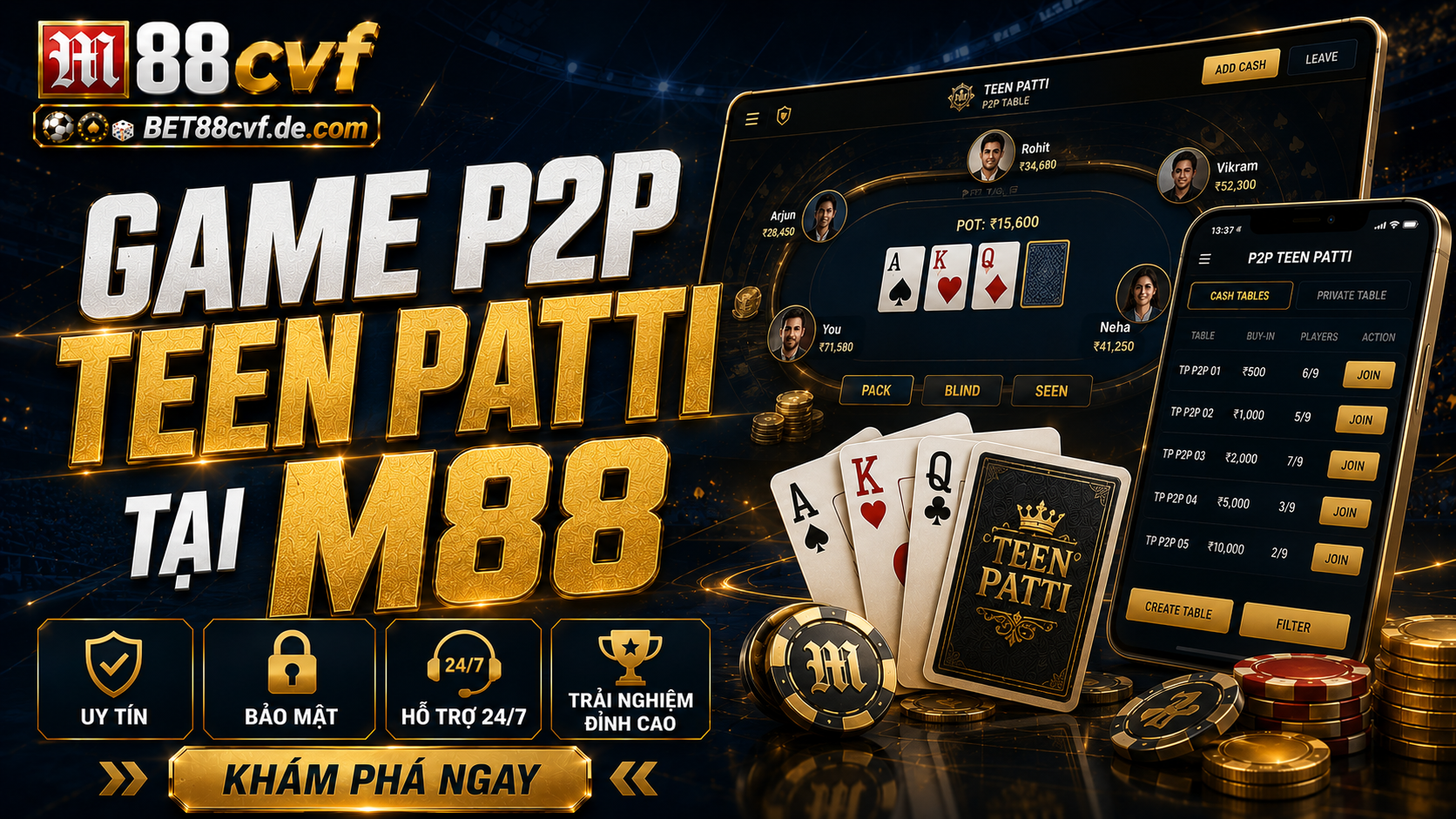 Game P2P hấp dẫn và mới mẻ tại nhà cái M88